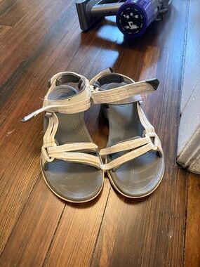 Teva Gray and Beige Strappy Sport Sandals